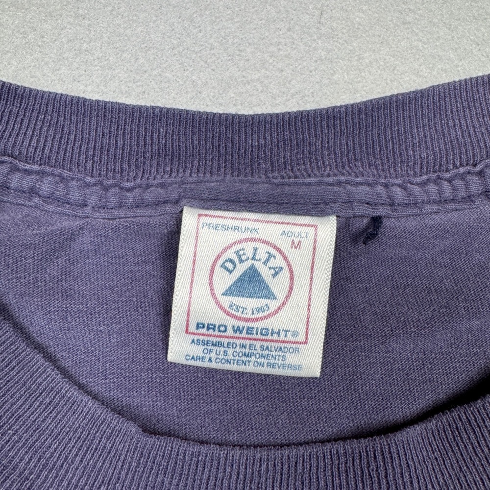 Vintage Delta Pro Weight Jesus T-Shirt Desperate Times Purple Mens Medium - Picture 6 of 8
